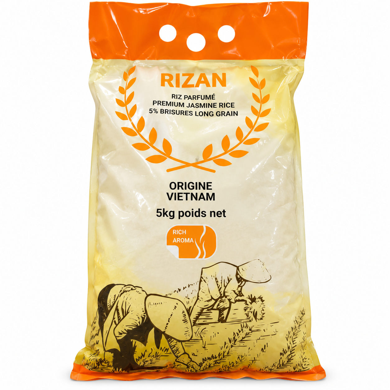 DYOP2_14684-1 Riz Vietnamien Parfumé LG 5% Rizan 5kg x5 – Image 1